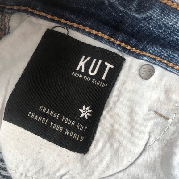 Kut From The Kloth Donna Fab Ab High Waist Raw Hem Ankle Skinny Jeans Size 10 - Picture 9 of 13